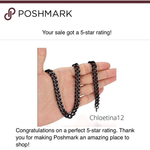 Men’s 9MM Cuban/Curb Black Stainless Necklace - Picture 8 of 9